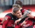 Bild: Daniel Karmann/dpa
Fabian Nürnberger (vorne) traf zum 1:0 für den 1. FC Nürnberg gegen den HSV.
