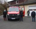 Bild: wro
Das neue Fahrzeug präsentierten (von links) die Bürgermeister aus Friedenfels und Wiesau, Oskar Schuster und Toni Dutz, sowie Kommandant Daniel Bächer, Vorsitzender und Kreisbrandmeister Florian Trießl und Kreisbrandrat Andreas Wührl.