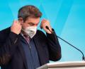 Archivbild: Matthias Balk
Markus Söder, Parteivorsitzender der CSU und Ministerpräsident von Bayern, setzt vor der Pressekonferenz seine Mund-Nase-Maske ab.