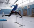 Bild: jma
Ronja Melzner bei einer Trainingseiheit in der Mehrzweckhalle in Eschenbach