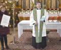 Bild: sck
Von links:Kinderchorleiterin Rita Schatz, Pater Markus Flasinski und die Leiterin des Kirchenchors "Michelfelder Moila", Sonja Schwemmer.