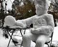 Bild: jma
Der besondere Schneemann wurde bei einem Online-Training der Tischtennis Jugend in Eschenbach gebaut.