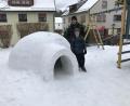 Bild: lep
Das Iglu von Jakob und Ferdinand Zeitler ist ein Hingucker. Sieben Stunden brauchten die beiden Jungs um ihren Kindheitstraum zu verwirklichen.