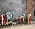 Archivbild: Britta Pedersen/dpa
Bundespräsident Frank-Walter Steinmeier legt bei der Gedenkfeier zum 75. Jahrestag der Befreiung des ehemaligen deutschen Konzentrationslagers Auschwitz einen Kranz an der Todeswand nieder.