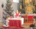 Bild: bö
Weil der Umzug durch den Markt heuer nicht möglich war, hat die Sebastian-Statue als Ersatz für das Gelübde-Versprechen einen Ehrenplatz gleich neben dem Altar bekommen.
