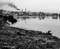 Bild: Archiv Sporrer
Blick von der Falkenberger Straße hin zur Stadt. Der untere Stadtteich war 1954 wieder lebendig geworden.