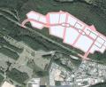 Grafik: Geobasisdaten Bayerische Vermessungsverwaltung bearbeitet durch Stadtplanungsamt Weiden
Das Luftbild zeigt, auf welcher Fläche das neue Gewerbegebiet Weiden-West IV geplant ist.