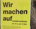 Bild: frd
Auf den ersten Blick eine Ankündigung, doch das Plakat ist ein Notruf der heimischen Wirtschaft.