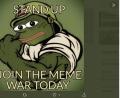 Screenshot: Meme_war_3/Twitter
"Pepe der Frosch" ist ein Internetphänomen und bei der Neuen Rechten als Meme beliebt. Er gilt als rassistisches Hasssymbol.