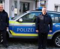 Bild: do
Polizeichef Werner Stopfer (links) begrüßt seinen neuen stellvertretenden Inspektionsleiter Thorsten Fiebiger .