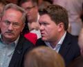 Bild: Sven Hoppe
Der ehemalige Oberbürgermeister der Stadt München, Christian Ude (links) hält viel vom gebürtigen Oberpfälzer Florian Post. Ude managt Posts Wahlkampf, auch und gerade nachdem die oberbayerische SPD den 39-Jährigen abserviert hat. Zu den Vorgängen finden beide klare Worte.