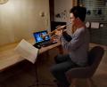 Bild: jzk
Online spielte Andreas Sächerl mit seiner Trompete den Jungmusikanten ihre Stimme vor.