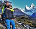 Bild: Stephan Hübner/exb
Weltenbummler Stephan Hübner und seine Frau Nataša vor dem Fitz Roy in Patagonien.