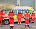 Bild: twi
Das BRK-Team mit Bereitschaftsleiter Michael Sachs, Michelle Kuiper, taktischem Leiter Hannes Brenner, stellvertretendem Bereitschaftsleiter Fabian Lang, Uschi Brenner und Tobias Böhnstedt (von links): Sie werden die Tests machen.