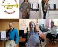 Screenshot: Markus Werner/exb
Fünf Musikerinnen und Musiker haben sich erfolgreich der D2-Prüfung des Nordbayerischen Musikbundes, natürlich online, gestellt (oben von links): Luisa Prockl (Saxofon) und Jessica Müller (Tenorhorn) sowie (unten von links) Markus Werner (Schlagzeug), Linda Richtmann (Klarinette ) und Magdalena Härtl (Theorie).