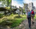 Bild:  © Tourismuszentrum Oberpfälzer Wald / Thomas Kujat 
Die Burgruine Weißenstein im Naturpark Steinwald gehört zu den Highlights am Goldsteig.