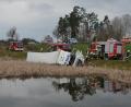 Bild: dob
Der schwere Lkw-Unfall kurz vor dem Grenzübergang Waidhaus zog am Samstag eine mehrstündige Bergung nach sich.