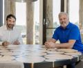 Bild: Rene Oertel/exb
Sebastian Buchwieser (links) wird zur kommenden Saison der neue Trainer der Blue Devils. Rechts Sportlicher Leiter Ken Latta.