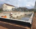 Bild: ws
Aktuell wird am Umspannwerk im Stadtteil Lerchenfeld das neue Schalthaus der Stadtwerke errichtet.