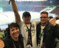 Bild: mr
Josi, Heidi und Tobi Scherl beim Pokalsieg der Frankfurter 2018 in Berlin.