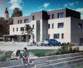 Grafik: Bauausschuss Kümmersbruck/e
Ein zweigeschossiges Wohn- und Geschäftshauses mit zusätzlich Gastronomie und Tiefgarage soll am Dorfplatz in Kümmersbruck entstehen. Dabei übernimmt die Gemeinde selbst die Vermietung oder den Verkauf der Gewerbefläche.