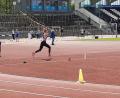 Bild: jma
Ronja Melzner im Trkot des Bayerischen Leichtathletikverbandes beim Länderkampf in Ulm.
