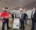 Bild: Freie Wähler/exb
Sven Lehner und Melissa Wagner (von links) führten unter anderen Bernhard Lux, MdL Tobias Gotthardt und Bernhard Schmidt durch das Zentrum.