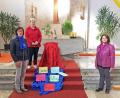 Bild: twi
Anita Wiesent, Maria Krös und Maria Schlögl (von links) gestalteten an Pfingsten die Maiandacht.