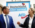 Bild: Kay Nietfeld
Alice Weidel, Fraktionsvorsitzende der AfD im Bundestag, und Tino Chrupalla, der Parteivorsitzende, stellen sich als Spitzenduo der AfD für die Bundestagswahl auf einer Pressekonferenz vor.