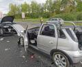 Bild: Kreisbrandinspektion Cham/exb
An dem Unfall auf der B85 bei Cham waren fünf Autos beteiligt.