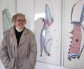 Bild: Hirsch
Künstler Hans "Mayan" Mayer schuf den Zyklus "Traumpaare" und stellte die insgesamt 13 Bilder der Volkshochschule als Dauerleihgabe zur Verfügung.