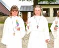 Bild: fjo
Emely Bauer, Sarah Solfrank und Isabel Reichenberger feiern Erstkommunion.