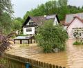 Bild: Ertl/exb
Überschwemmung in Großalbershof im unteren Dorf am 6. Juni.