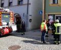 Bild: jma
Nach einer Stunde war am Freitagmorgen der Einsatz für die Feuerwehr, Rettungsdienst und Polizei am Marktplatz wieder beendet.