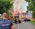 Bild: fph
Lichterloh stand die gesamte Tennishalle am Dienstagabend in Flammen.