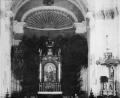 Bild:  Stadtarchiv Amberg
Das Innere der 1888 renovierten Kirche, damals noch mit Kanzel. Auf dem Altarbild der Hl. Josef.