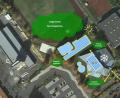 Bild: Kannewischer Management AG/exb
So könnte sich ein Freibad-Neubau an das sanierte Hallenbad (mit Eiskristall-Symbol) anschließen. Die Planer haben dafür in einer ersten groben Übersicht Investitionen von insgesamt 19 Millionen Euro angesetzt - plus die Kosten für die dann notwendige Verlegung des Sportplatzes.