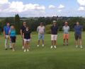 Bild: exb/Golfclub Stiftland
Die erfolgreichsten Teilnehmer beim Gründungsturnier des Golfclubs Stiftland (von links): Bernhard Burger, Monika Burger, Chris Burger, Franziska Grauvogel, Andy Kern, Klaus Mayerhöfer, Otto Gradl, Noah Wild und Präsident Wolfgang Ries.