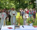 Bild: jud
Der Patroziniumsgottesdienst in Großschönbrunn, zelebriert von Pfarrer Benny Joseph, findet im Freien statt.