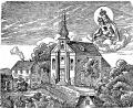 Bild: exb
Die Kirche in Premenreuth: Die unter Desreumaux ab März 1800 bis Ende 1801 erbaute Kirche, ermöglicht durch die Spenden der Pilger und Pfarrkinder der 10 bis 15 Jahre zuvor. Für die Pilger hatte man vor dem Winter 1800 eine provisorische Holzkapelle errichtet. Der Bauplan stammte vom Herrn von Lindenfels aus Neustadt am Kulm.