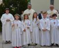 Bild: Kunz
Fünf Kommunionkinder traten in St. Johannes erstmals an den Tisch des Herrn.