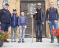 Bild: jud
Die kleine Wallfahrtsgruppe 2021 der Pfarrei Großschönbrunn (von links): Matthias Lederer, Sophie Lederer, Sebastian Lederer, Richard Siegler und Barnabas Siegler.