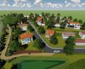 Grafik: Dykiert Ingenieurbüro EBB/exb
Eine Visualisierung des beauftragten Stadtplaners zeigt einen Draufblick auf das geplante Baugebiet „Traunricht Südhang“. Links führt die Staatsstraße 2151 vorbei (Regensburger Straße), unten schließt sich die Reitanlage Rittmeyer an, oben verliefe der Poststeig.