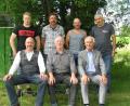 Bild: öt
Gerhard Schraml (sitzend von links) und sein Stellvertreter Karlheinz Wegmann leiten auch künftig den Imkereiverein Neusorg. Neuer Schriftführer wurde Emanuel Keck (hinten von links). Im Amt blieben Schatzmeister Peter Medick sowie die Kassenrevisoren Thomas Schmucker und Gerhard Schreyer.