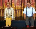 Bild: Wolfgang Steinbacher
Ute Wange und Stefan Christ vom Figurentheater Vagabündel plaudern nach dem Auftritt im Amberger Stadttheater über Kindertheater, darüber, wie ihre Stücke entstehen und über die Corona-Zwangspause, die für die Kultur noch nicht ganz vorbei ist.
