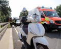 Bild: Masching, Jürgen 
Der Roller wurde bei dem Sturz kaum beschädigt, der Fahrer allerdings wurde laut Polizei leicht verletzt.