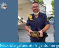 Bild: Polizei Schwaben Nord/dpa
Die Polizei hat in Augsburg eine entlaufen Schildkröte von einer Skateranlage geholt.