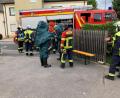 Bild: Feuerwehr Vilseck
Der Fachbereich Gefahrgut beriet die Feuerwehr Vilseck an der Einsatzstelle.
