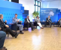 Bild: Screenshot gib
Über moderne Arbeitsformen diskutierten (von links) Ulrich Lechte (FDP), Stefan Schmidt (Grüne), Moderator Martin Lindner, Bertram Brossardt (VBW), Marianne Schieder (SPD), Peter Aumer (CSU) und Tobias Gotthardt (Freie Wähler).