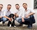 Bild: SDB/exb
Die "Stimmen der Berge" Stephan Schlögl, Thomas A. Gruber, Benjamin Grund und Daniel Hinterberger (von links) mit Neuzugang Herrmann.
